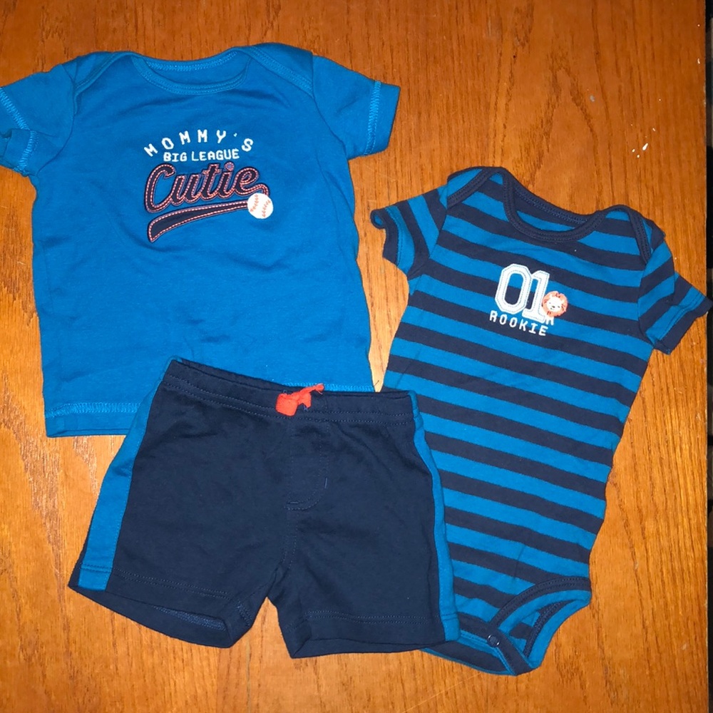 3 piece 0-3mo boy set